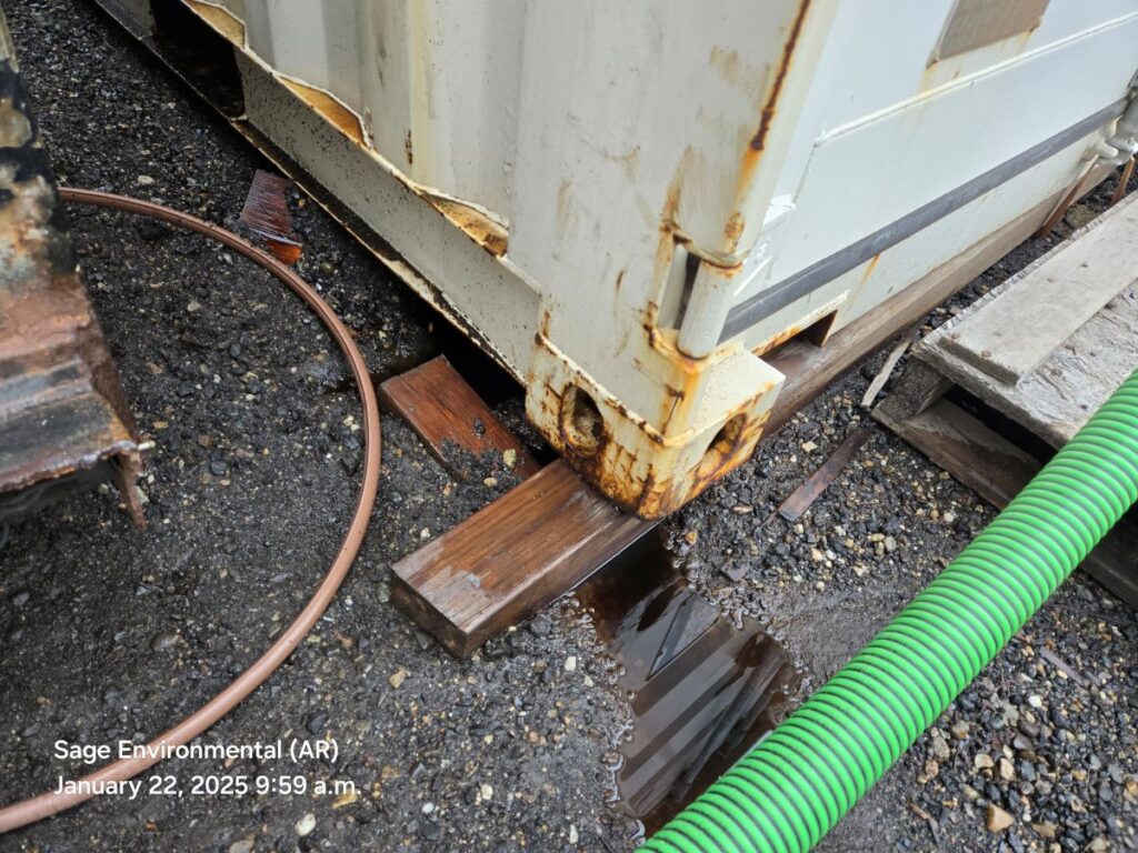 Chloride solution puddle